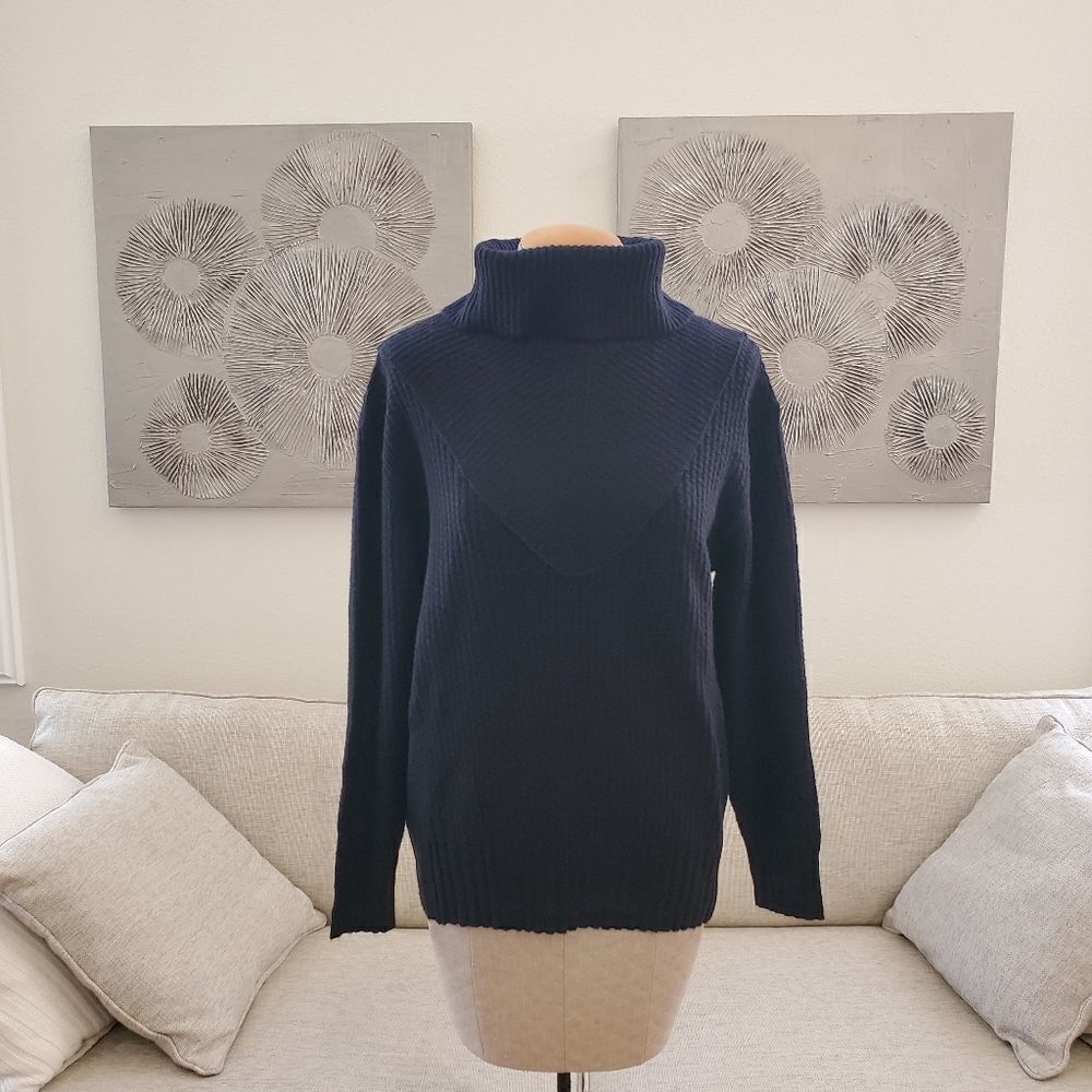 NEW! LUSH Mixed Stitch Turtleneck Sweater in Black